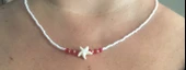 Lim10lubahçe Deniz Yıldızlı Kırmızı Kristal Boncuklu Kolye - 1