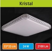Sıva Üstü Led Panel 24W 33X33 cm çapında Model Kristal Led Avize Beyaz Işık - 1