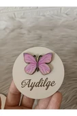 Doğrukan Hediyelik Kelebek Figürlü Ahşap Yenidoğan Doğum Günü Magnet Hediyelik(20 ADET) thumbnail 1