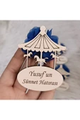 Doğrukan Hediyelik 20 adet atlı karıncalı sünnet magnet yenidoğan ahşap hediyelikleri thumbnail 1