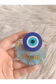 Doğrukan Hediyelik 10 adet nazar boncuklu mavi epoksi yenidoğan doğum günü mevlüt hediyelikleri thumbnail 1