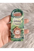 Doğrukan Hediyelik 10 adet çimenli aslan figürlü uzun açacak magnet kabartmalı açacak yenidoğan doğum günü magnet thumbnail 1