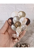 Doğrukan Hediyelik 15 cm Balonlu Ayıcık Figürü Kahverengi Bebek Süslemelerine Uygun Uv Baskılı thumbnail 1