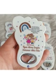 Doğrukan Hediyelik 25 adet abla kardeş ayak izi açacak yenidoğan doğum günü magnet hediyelik thumbnail 1