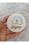 Doğrukan Hediyelik Gökkuşağı Figür Ahşap Yenidoğan Doğum Günü Hediyelik Magnet(20 ADET) thumbnail 1