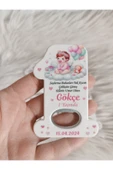 Doğrukan Hediyelik 25 adet bulutta oturan kız bebekli 1 açacak magnet yenidoğan doğum günü hediyelikleri thumbnail 1