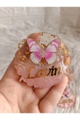 Doğrukan Hediyelik 10 adet pembe epoksi kelebek figürlü magnet yenidoğan doğum günü mevlüt hediyelikleri thumbnail 1