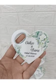 Doğrukan Hediyelik 20 adet kalp açacak yeşillikli magnet nikah, nişan, söz magnet hediyelik - 1