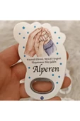 Doğrukan Hediyelik 25 Adet Anne Baba Bebek Eli Tasarım Ayak Şeklinde Açacak Yenidoğan Magnet - 1