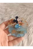 Doğrukan Hediyelik 10 adet mavi oturan Mickey mouse mavi epoksili magnet yenidoğan hediyelikler - 1