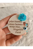 Doğrukan Hediyelik 20 adet dualı doğum günü yenidoğan sünnet hatırası mevlüt ahşap magnet thumbnail 1