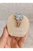Doğrukan Hediyelik Mavi balon tutan ayıcıklı pleksi magnet yenidoğan doğum günü mevlüt magnet hediyelik 10 adet thumbnail 2