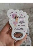 Doğrukan Hediyelik 25 Adet Kız Bebekli Yenidoğan Ayak Açacak Magnet Hediyelik Beyaz Taban thumbnail 1
