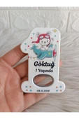 Doğrukan Hediyelik Uçakta uçan şapkalı ayıcık 1 rakam açacak yenidoğan doğum günü mevlüt magnet hediyelik (10 adet) thumbnail 1