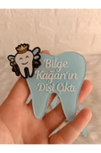 Doğrukan Hediyelik 10 adet diş şeklinde pleksi magnet mavi renk yenidoğan doğum günü mevlüt hediyelikleri thumbnail 1