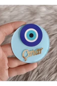 Doğrukan Hediyelik Nazar boncuğu figürlü pleksi yenidoğan doğum günü magnet hediyelik (10 adet) thumbnail 2