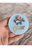 Doğrukan Hediyelik Uçakta ayıcık figürlü yenidoğan doğum günü magnet hediyelik (10 adet) thumbnail 1