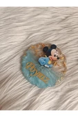 Doğrukan Hediyelik 10 adet mavi oturan Mickey mouse mavi epoksili magnet yenidoğan hediyelikler - 3