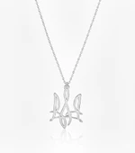 Yeni Ukrayna Ulusal Sembolü Gümüş Kolye - Gümüş thumbnail 1