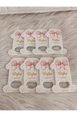Doğrukan Hediyelik 10 adet pembe fiyonklu 1 rakamlı açacak magnet doğum günü yenidoğan hediyelikleri thumbnail 3