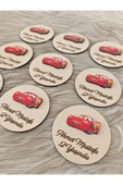Doğrukan Hediyelik Şimşek Mcquenn Konsept Ahşap Yenidoğan Doğum Günü Hediyelik Magnet(20 ADET) thumbnail 3