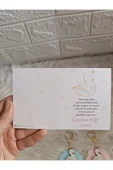 Doğrukan Hediyelik Kuğu konsept anahtarlık kartlı yenidoğan doğum günü hediyelikleri(10 adet) thumbnail 3