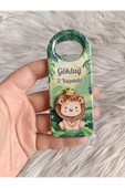 Doğrukan Hediyelik 10 adet taçlı aslan figürlü uzun kabartmalı açacak magnet yenidoğan doğum günü hediyelik thumbnail 1