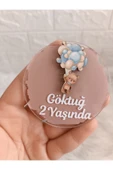 Doğrukan Hediyelik Mavi balon tutan ayıcıklı pleksi magnet yenidoğan doğum günü mevlüt magnet hediyelik 10 adet thumbnail 1
