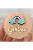 Doğrukan Hediyelik Gökkuşağı Figürlü Yenidoğan Doğum Günü Pleksi Magnet Hediyelik (10 ADET) - 1