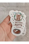 Doğrukan Hediyelik Yeşillikli ayıcık konseptli ayak açacak yenidoğan doğum günü mevlüt magnet hediyelik (25 adet) thumbnail 1