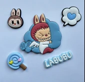 Labubu Sticker 3 Boyutlu Özel Üretim (5'li Set) - (Mavi Set) thumbnail 2
