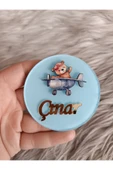 Doğrukan Hediyelik Uçakta ayıcık figürlü yenidoğan doğum günü magnet hediyelik (10 adet) thumbnail 2