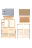 Dekorasyaa Bambu 2 Katlı Çok Amaçlı Banyo Düzenleyici Çamaşır Sepeti Organizer - Gri - 6