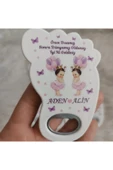 Doğrukan Hediyelik 25 adet ikiz kız bebek için yenidoğan doğum günü mevlüt magnet hediyelik ayak açacak thumbnail 1