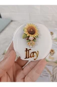 Doğrukan Hediyelik 10 adet ayçiçekli kız figürlü pleksi magnet yenidoğan doğum günü mevlüt hediyelikleri thumbnail 1