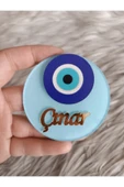 Doğrukan Hediyelik Nazar boncuğu figürlü pleksi yenidoğan doğum günü magnet hediyelik (10 adet) thumbnail 1