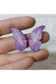 Doğrukan Hediyelik 25 Adet 4 cm Uv Baskılı Mor Kelebek Figür Bebek Ürünü Süslemelerine Uygun thumbnail 2