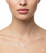 Yeni Ukrayna Ulusal Sembolü Gümüş Kolye - Gümüş thumbnail 2