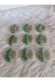 Doğrukan Hediyelik 25 adet yeşil taşlı epoksi Ayet'el Kürsi li yenidoğan mevlüt doğum günü hediyeliği thumbnail 3