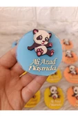 Doğrukan Hediyelik Panda figürlü pleksi yenidoğan doğum günü magnet hediyelik(10 adet) thumbnail 2
