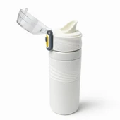 Dekorasyaa Paslanmaz Çelik Sızdırmaz Termos - Beyaz - 550 ml - Kilitli - 1