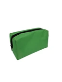 Tek Gözlü Fermuarlı Kalemlik Büyük Boy Dikdörtgen Kalemlik Yeşil 19x10x7.5 Cm - 1