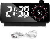 Monozone Elektronik Masaüstü Çalar Saat Çift Dijital Başucu Ofis Ev Geri Sayımlı Sıcaklık Göstergesi thumbnail 8