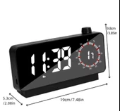 Monozone Elektronik Masaüstü Çalar Saat Çift Dijital Başucu Ofis Ev Geri Sayımlı Sıcaklık Göstergesi thumbnail 2