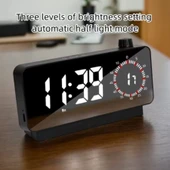 Monozone Elektronik Masaüstü Çalar Saat Çift Dijital Başucu Ofis Ev Geri Sayımlı Sıcaklık Göstergesi thumbnail 4