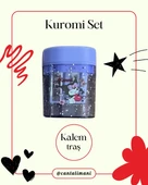 Kuromi Lisanslı Mor Kurşun Kalem Seti (3 Adet Kurşun Kalem, 2 Adet Silgi, Kalemtraş) - 3