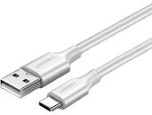 UGREEN USB-C to USB-A 3A QC Hızlı Şarj Kablosu 1.5 Metre Beyaz 60122 - 1