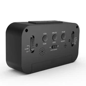 Dijital Alarmlı Masa Saati Led Ekran Siyah thumbnail 3