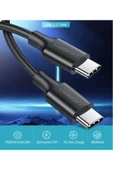 UGREEN USB-C 60W 3A QC PD HIZLI ŞARJ KABLOSU, 1 M SİYAH - 50997 thumbnail 4