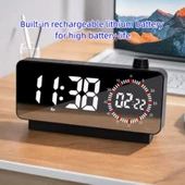 Monozone Elektronik Masaüstü Çalar Saat Çift Dijital Başucu Ofis Ev Geri Sayımlı Sıcaklık Göstergesi thumbnail 5